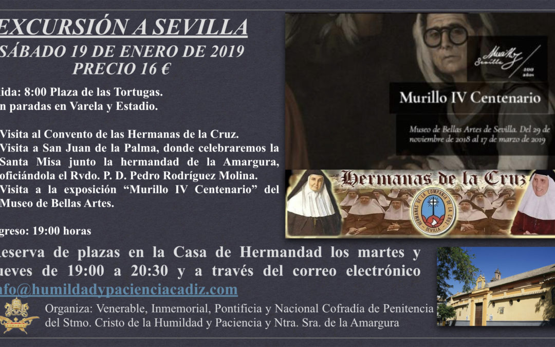 Excursión a Sevilla, sábado 19 de enero.