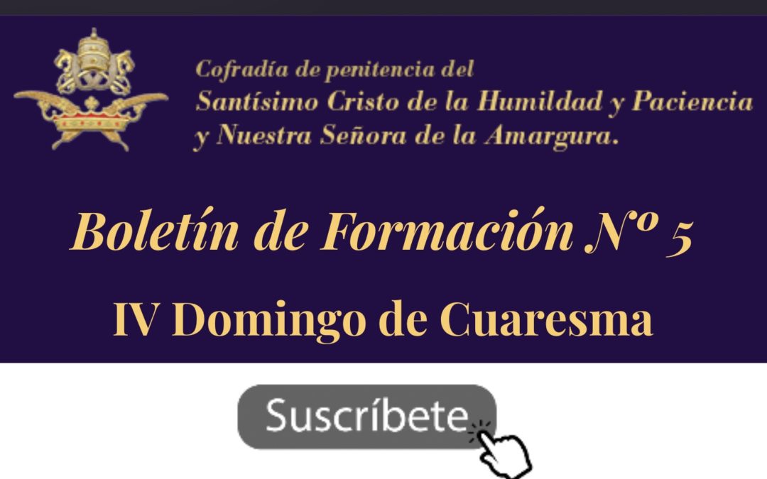 Boletín de Formación n°5.  IV Domingo de Cuaresma.