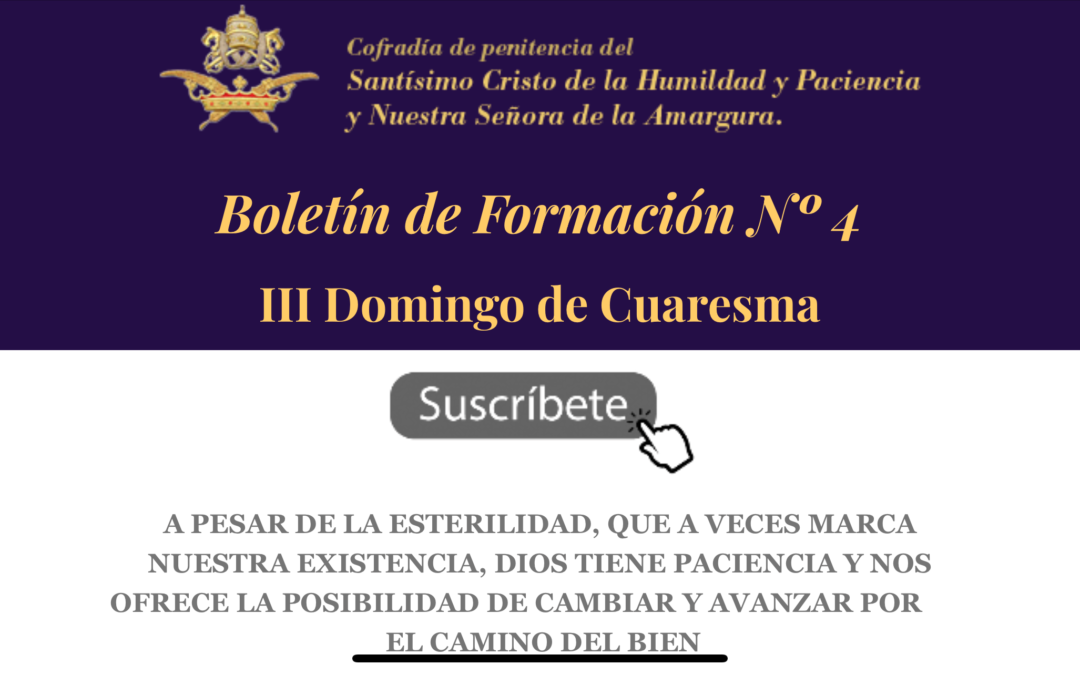 Boletín de Formación nº4. III Domingo de Cuaresma.
